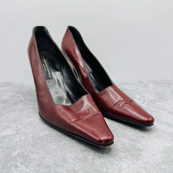 Jean Louis Scherrer Red Pump Heel Size 40 Made in Italy - Picture 3 of 11
